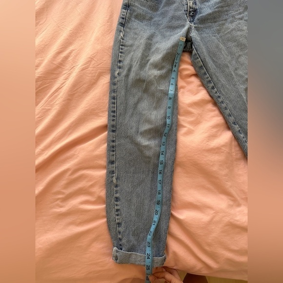 New York Jeans Vintage Light Medium Wash High Waisted Rise Mom Jeans Denim Slim - Picture 11 of 12